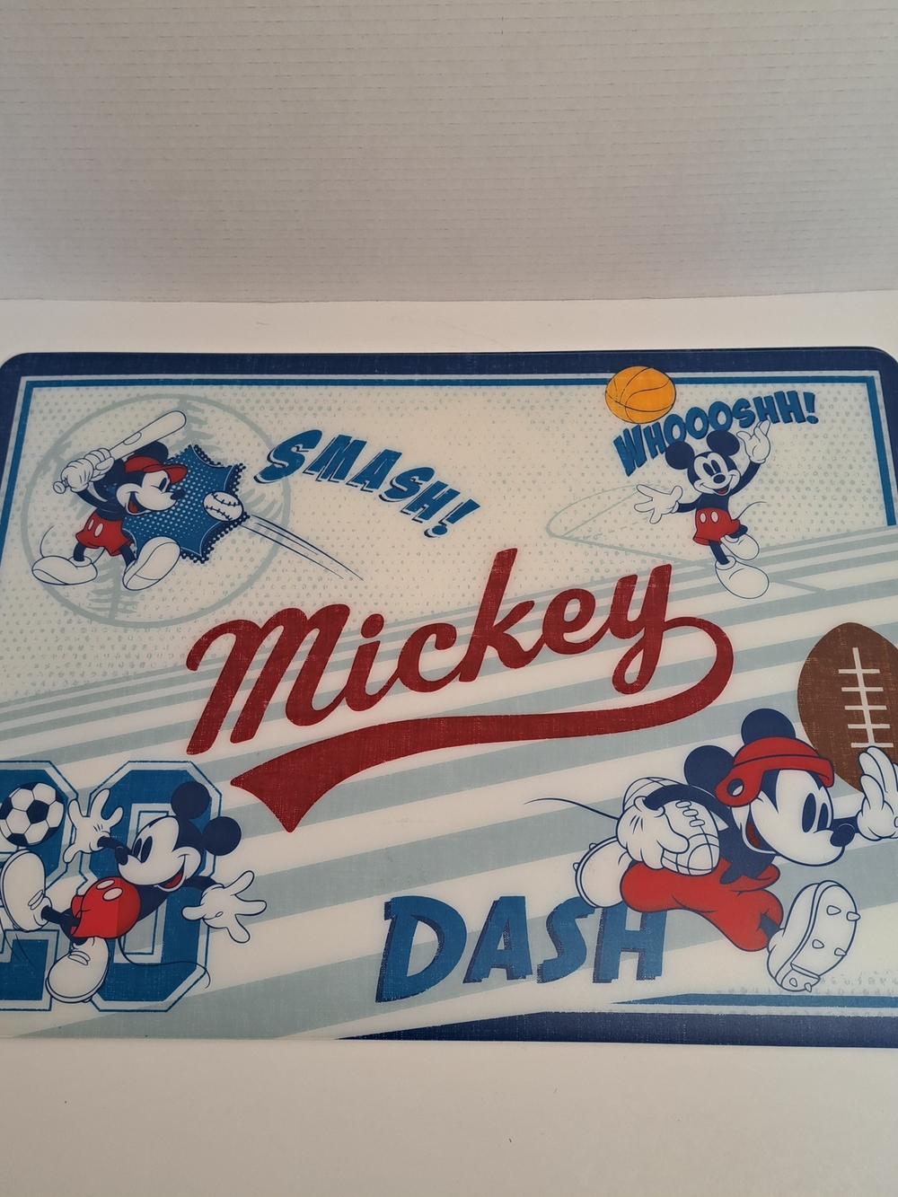 NEW 4 Place Mats Disney Mickey Mouse 18" x 13" Sports Baseball Football Soccer